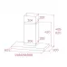 Campana decorativa de pared Teka DSF 96370 KCS IX, 650 m³/h, Inox, 90 cm, A++