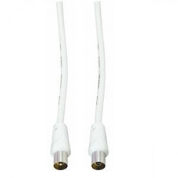 Cable coaxial de antena TV Elbe CA-4002-ANT, 1,5 m Blanco