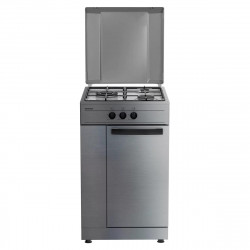 Cocina de gas Infiniton CC3AC, 3 fuegos, Portabombonas, Plata