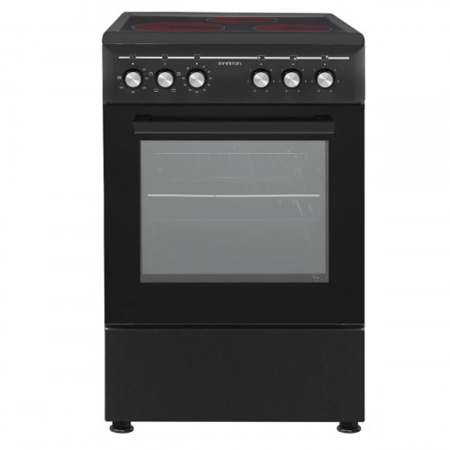 Cocina Infiniton CC-B550V3, Vitrocerámica de 3 zonas, Negro