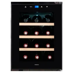 Infiniton WCL-12BF enfriador de vino Nevera de vino Independiente Negro 12 botella(s)