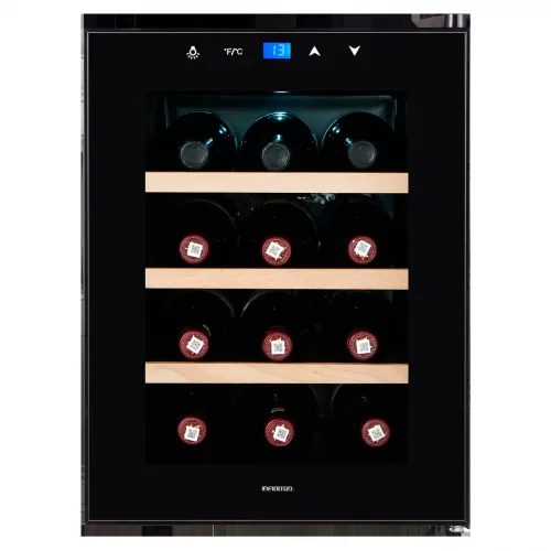 Infiniton WCL-12BF enfriador de vino Nevera de vino Independiente Negro 12 botella(s)