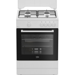 cocina de gas Beko FBG62000WL, 4 zonas, 64 L, Blanco