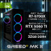 PC Gaming - GREED MK2 AMD | Gaming Ordenador / Computer, AMD Ryzen 7 5700X, 32 GB RAM, 1000 GB SSD, GeForce RTX™ 5060 Ti, Windows 11 Pro, Negro
