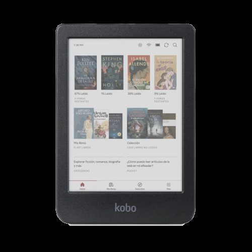 eBook - Kobo Clara Colour, Pantalla Táctil Color E-Ink Kaleido™ 3 de 6”, 16GB, Comfortlight PRO, IPX8, Pantalla color, Negro