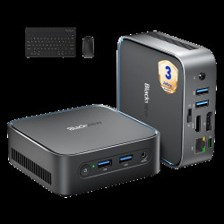 Mini PC - BLACKVIEW MP50-3500U, AMD Ryzen 5 3500U, 16 GB RAM, 512 GB SSD, Radeon™ RX Vega 8, Windows 11 Pro, Negro
