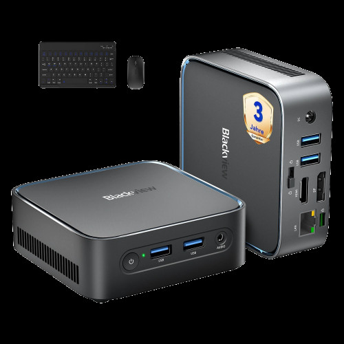 Mini PC - BLACKVIEW MP50-3500U, AMD Ryzen 5 3500U, 16 GB RAM, 512 GB SSD, Radeon™ RX Vega 8, Windows 11 Pro, Negro