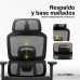 Owlotech Luxa Silla de Escritorio Ergonómica Mesh con Reposapiés Negra