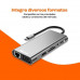 PcCom Essential HUB Docking 11 en 1 USB-C a 1x RJ45, 1x VGA, 1x HDMI 4K, 1x USB-C PD, 1x Audio Jack 3.5mm, 1x USB 3.0, 3x USB, 1x SD y TF Card Reader