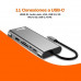 PcCom Essential HUB Docking 11 en 1 USB-C a 1x RJ45, 1x VGA, 1x HDMI 4K, 1x USB-C PD, 1x Audio Jack 3.5mm, 1x USB 3.0, 3x USB, 1x SD y TF Card Reader