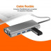 PcCom Essential HUB Docking 11 en 1 USB-C a 1x RJ45, 1x VGA, 1x HDMI 4K, 1x USB-C PD, 1x Audio Jack 3.5mm, 1x USB 3.0, 3x USB, 1x SD y TF Card Reader