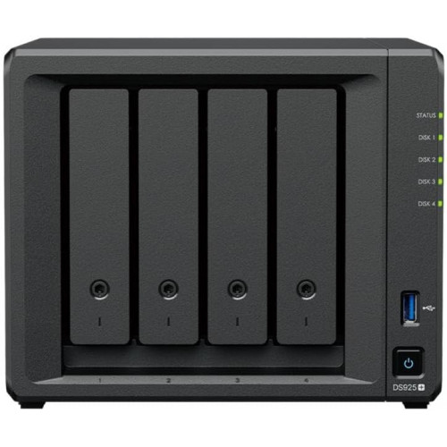NAS Interno Synology 4 bahías 2.5GbE NVMe DS925+ ampliable a 9 bahías