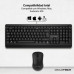 Owlotech MK300 Combo Wireless Teclado + Ratón + Alfombrilla Negros