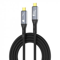 PcCom Essential Cable USB-C a USB-C High Speed Transfer PD 3.1 240W USB4 Thunderbolt Video 8K 1m