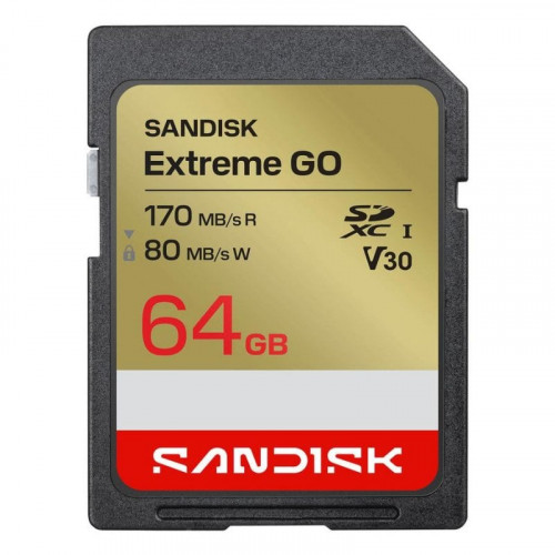 Tarjeta de memoria SanDisk Extreme GO 64 GB SDXC UHS-I 170 MB/s V30 resistente
