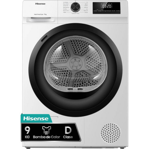 Secadora HISENSE DHQE900UWDC (9 kg - Bomba de Calor - Blanco)
