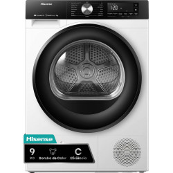 Secadora HISENSE Serie 3S DH3S902BWCC (9/9 kg - Bomba de Calor - Blanco)